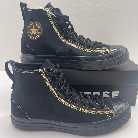 Converse Men’s CTAS CX EXP2 HIBLACK/BLACK/GOLDEN OPPORTUNITY High-Top Sneakers